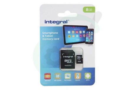 Integral  INMSDH8G10-90SPTAB Memory card Smartphone & Tablet, Class 10 (incl.SD adapter)