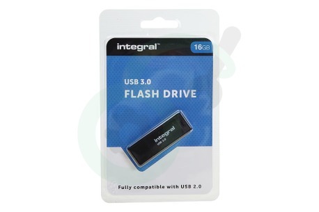 Integral  INFD16GBBLK3.0 Memory stick 16GB USB Flash Drive Zwart