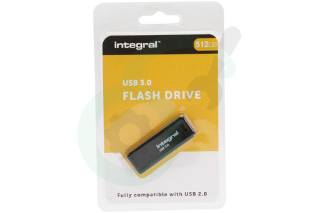 Integral  INFD512GBBLK3.0 Memory stick 512GB USB Flash Drive Zwart