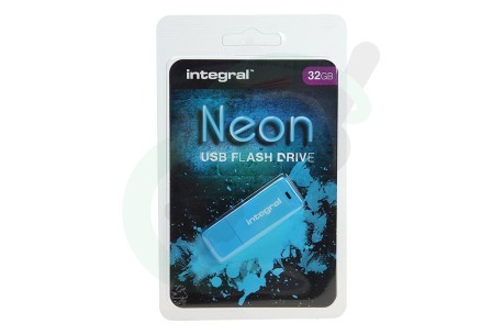 Integral  INFD32GBNEONB Memory stick 32GB Neon Blue USB Flash Drive