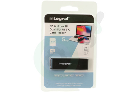 Integral  INCRSDMSD3-0-C SD & Micro SD Dual Slot USB-C