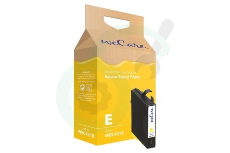Wecare Epson printer K12016W4 Inktcartridge Yellow/Geel (met chip)