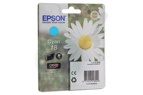 Epson  EPST180240 Inktcartridge T1802 Cyan