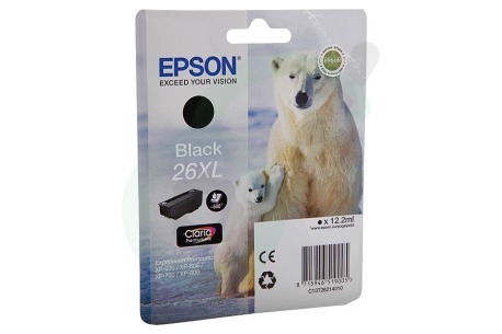 Epson  EPST262140 T2621 Inktcartridge 26XL Black