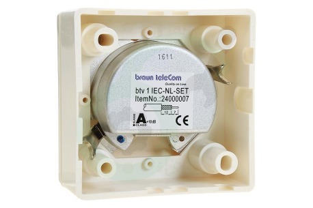 Braun Telecom A160010 BTV 1 IEC-NL-SET (Ziggo) Wandcontactdoos Signaal overnamepunt opbouw (SOP)