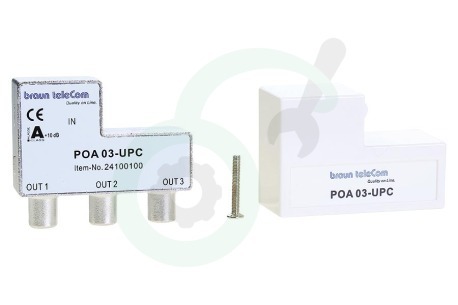 Braun Telecom  A160033 POA 3 UPC Verdeel element Push on IEC 3-weg splitter