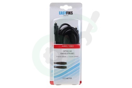 Easyfiks Optische Kabel Toslink Male - Toslink Male, 5.0 meter