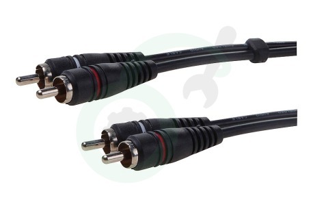 Easyfiks  BMG261 Tulp Kabel 2x RCA Male-2x RCA Male, 1.2 meter, Verguld