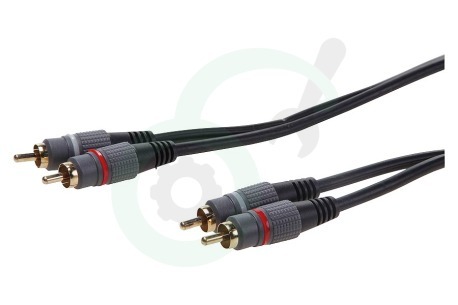 Easyfiks  BMG264 Tulp Kabel 2x RCA Male-2x RCA Male, 10.0 meter, Verguld