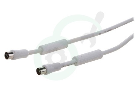 Easyfiks  Antenne Kabel Coax - Wit, IEC Male en Female, 1.2 Meter