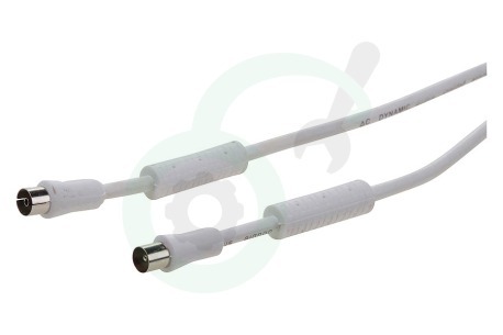 Easyfiks  BME508 Antenne Kabel Coax - Wit, IEC Male en Female, 5.0 Meter