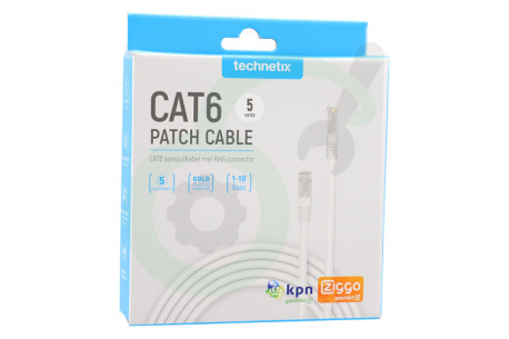Technetix 11201701 CAT6-5M-SHOP CAT6 UTP Aansluitkabel RJ45 5 Meter