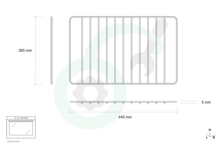 Whirlpool Oven-Magnetron C00081578 Rooster 445x365mm