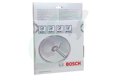 Bosch Keukenmachine 573025, 00573025 MUZ45AG1 Julienne snijschijf voor MUM 4/5/6
