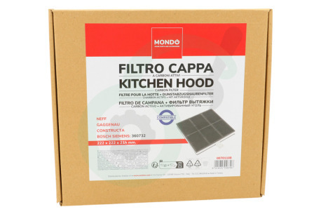 Gaggenau Afzuigkap 00360732 Filter Koolstof met lip