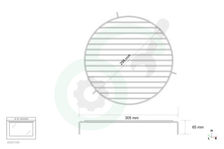 Siemens Oven-Magnetron 702689, 00702689 675996, 00675996 Rooster laag model 65mm