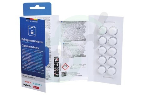 Bosch Koffiezetapparaat 312015, 00312015 Ontkalker 4x 250ml, 10 Reinigingstabletten