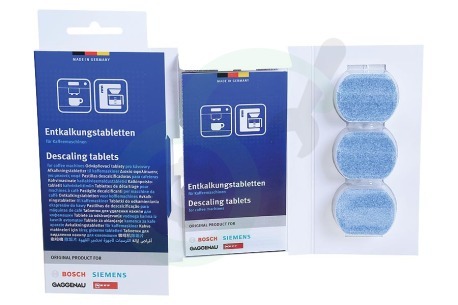 Bosch Koffiezetapparaat 312445, 00312445 Ontkalkingstabletten 3 stuks