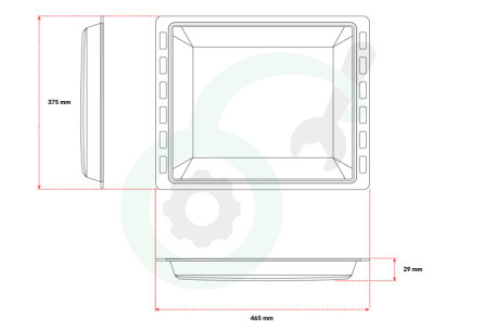 Siemens Oven-Magnetron 11057292 Bakplaat Geemailleerd, Grijs