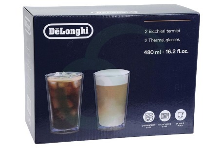 DeLonghi Koffiezetapparaat AS00001404 DLSC319 Thermische Dubbelwandige Glazenset