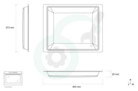 Grundig Oven-Magnetron 219440110 Bakplaat