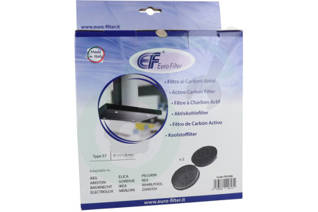 Eurofilter Afzuigkap 484000008824 Filter Koolstoffilter met anti-geur