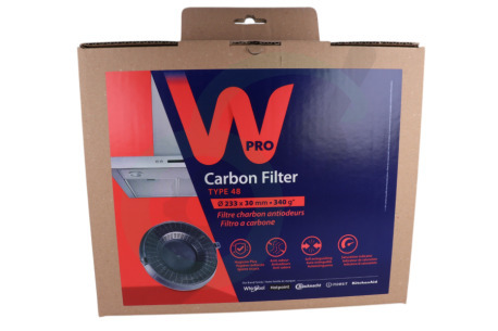 Privileg Afzuigkap 484000008783 AMC037 Filter Koolstof rond -23cm-