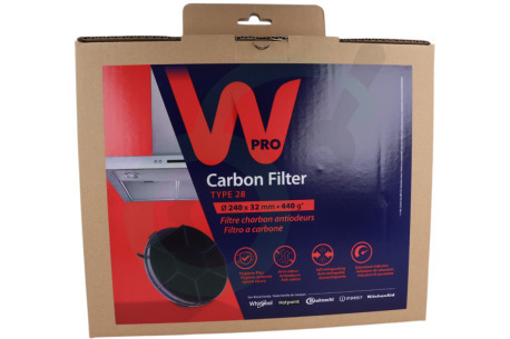 Juno-electrolux Afzuigkap 484000008576 CHF28/1 Filter Koolstof type 28 240mm