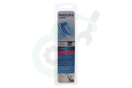 Philips  HX6052/07 Tandenborstelset Sensitive standaard opzetborstels, 2 stuks
