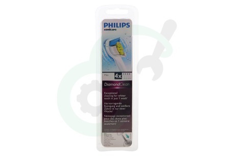 Philips  HX6074/07 Tandenborstelset DiamondClean compacte opzetborstels, 4 stuks