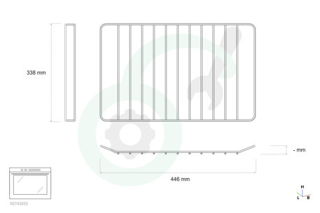 Ignis Oven-Magnetron 481245819334 Rooster 44,6 x 33,8cm