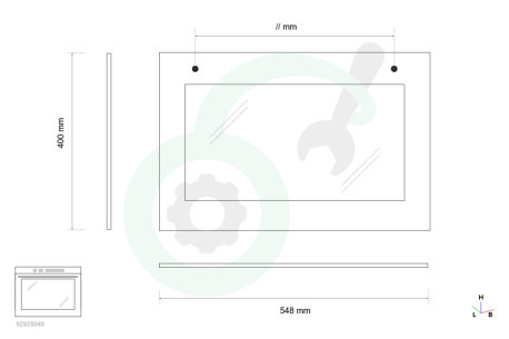 Gorenje Oven-Magnetron 420310 Deurglas