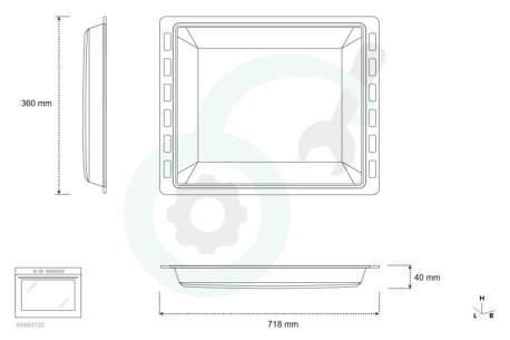 Smeg Oven-Magnetron 480370604 Bakplaat Vetpan