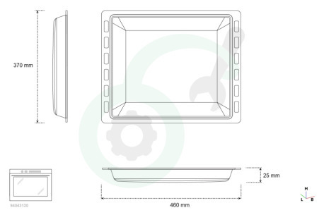 Samsung Oven-Magnetron DG9404821B DG94-04821B Bakplaat Diep