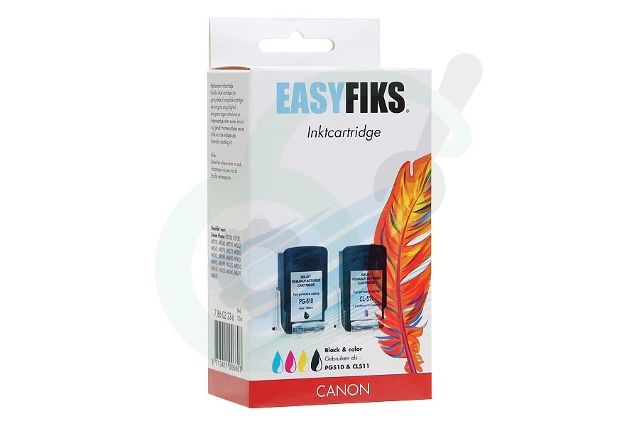 Easyfiks 2970B010 PG 510 CL 511 Inktcartridge PG510