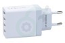 Easyfiks 50042836 USB oplader 230V 4,8A/5V 4-poort wit