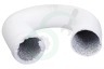 Universeel 61203900 Slang 150 mm wit -PVC+ALU-10mtr
