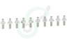 Deltafix 2673 Loxx Bout M5 x 10mm Vernikkeld 10 stuks