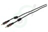 Masterfiks BMM201 Jack Kabel 2x 3.5mm Stereo Male, 1.5 meter, Verguld