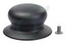 BK G1009 Knop Mat Zwart, met afdekplaatje