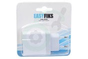 Easyfiks 50042836 USB oplader 230V 4,8A/5V 4-poort wit geschikt voor o.a. Universeel USB