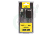 Universeel  USB Kabel Verloopkabel USB A 3.0 male naar HDMI female, 15cm geschikt voor o.a. Universeel USB A 3.0