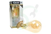 Calex  425752 Calex LED Volglas Flex Filament Rustieklamp geschikt voor o.a. E27 Goud Dimbaar 4W ST64