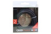 Calex 940284 Calex Textiel Omwikkelde  Kabel Zwart/Grijs 3m geschikt voor o.a. Max. 250V-60W