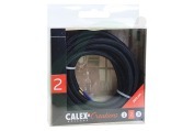 Calex 940262 Calex Textiel Omwikkelde  Kabel Zwart 3m geschikt voor o.a. Max. 250V-60W