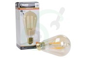 Calex  1101002100 LED Straight Filament Rustieklamp E27 4,5W geschikt voor o.a. E27 Goud Dimbaar 4,5W 470lm