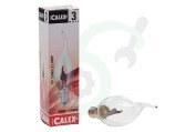 Calex  439636 Calex Tip Kaarslamp 240V 3W E14 flickervlam 35x126 geschikt voor o.a. E14 BXS35 Flickervlam