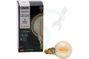 Calex  5101003200 Smart LED Filament Rustic Gold Kogellamp E14 Dimbaar geschikt voor o.a. 220-240V, 4,9W, 470lm, 1800-3000K