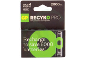 GP  GPRCP200AA734C4 LR6 ReCyko+ Pro AA 2000 - 4 oplaadbare batterijen geschikt voor o.a. 2000mAh NiMH