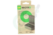 GP GPRCKCHM452D298 M451 USB  Batterijlader Dockingstation Recyko 4x AA 2600mAh geschikt voor o.a. + 4 AA 2600mAh batterijen